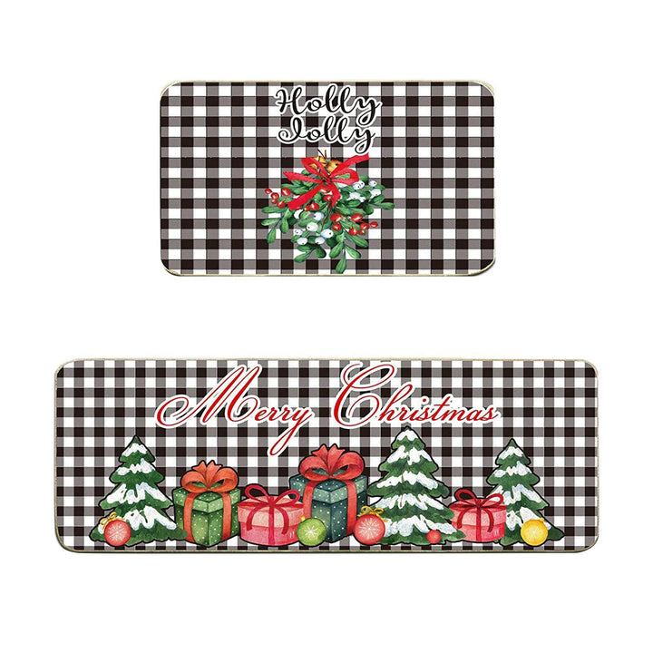 Playful Holiday-Themed Kitchen Mat Set Kalsten