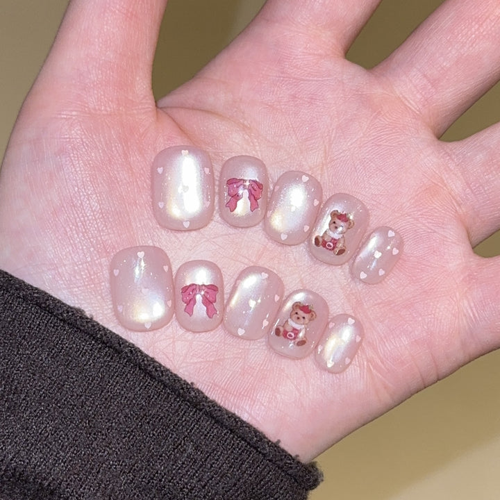 Artificial Nail Art Tips with Romantic Designs Kalsten