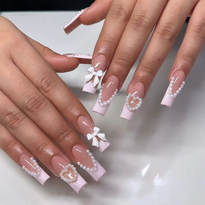 Artificial Nail Set with Elegant Decorations Kalsten