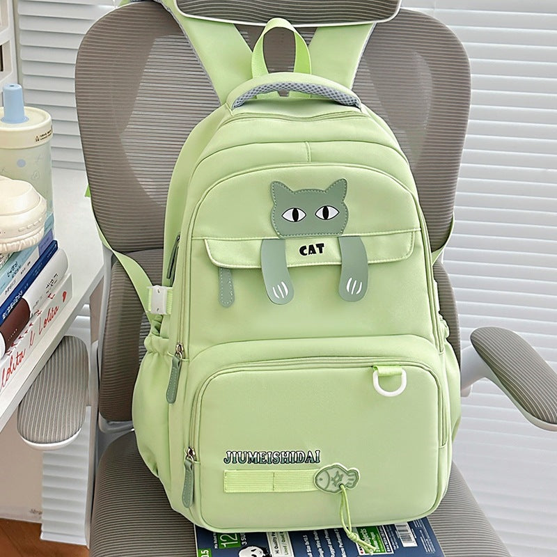 Playful Cat-Themed School Backpack Kalsten