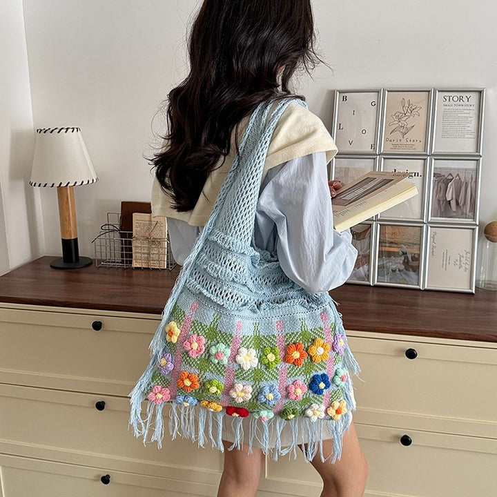 Handcrafted Floral Crochet Tote Kalsten