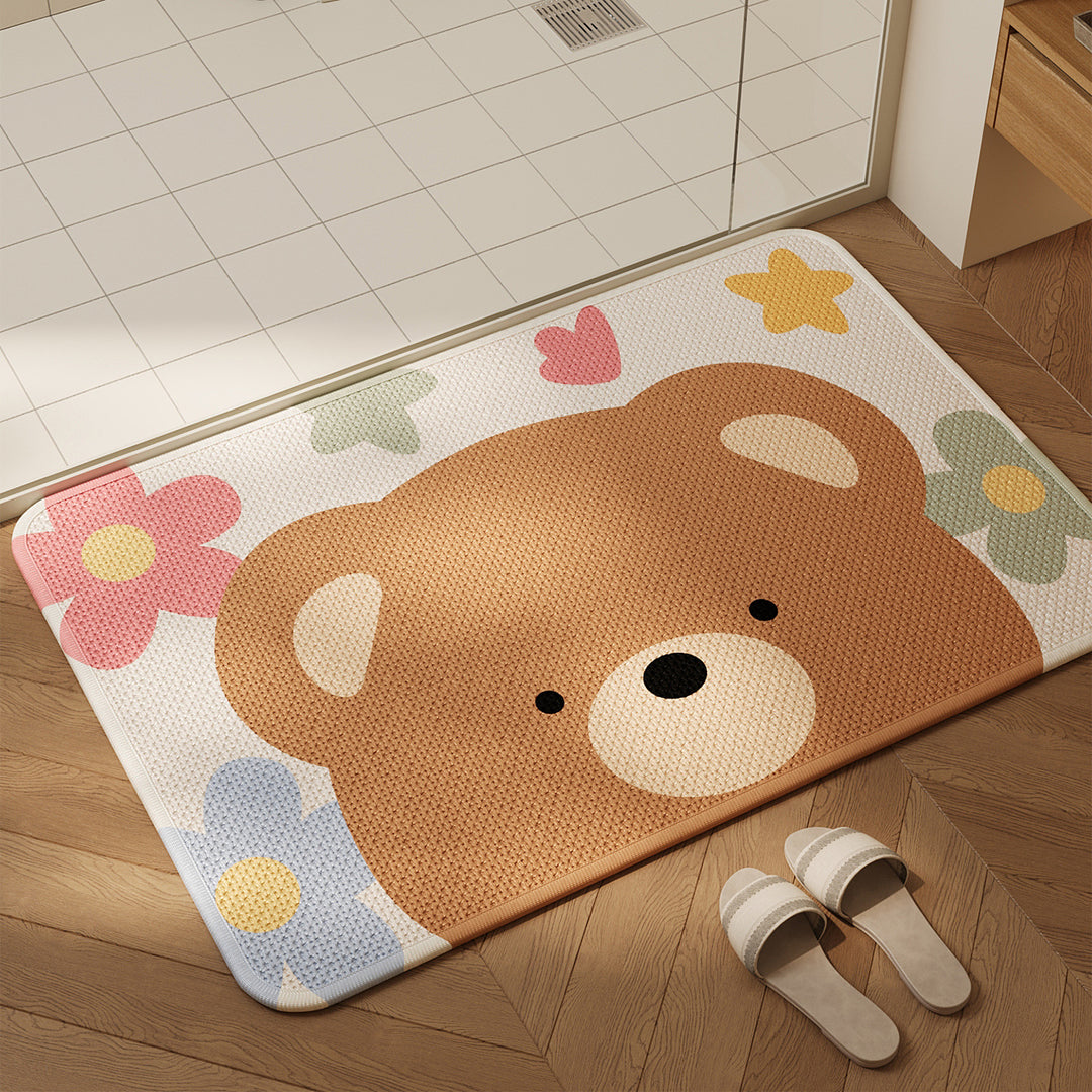 Decorative Cat-Themed Bath Mat Kalsten