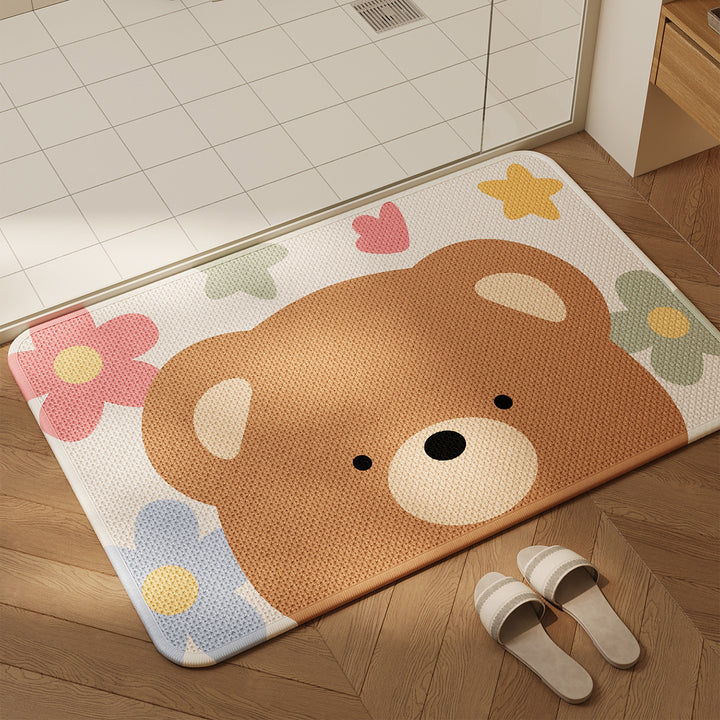 Decorative Cat-Themed Bath Mat Kalsten