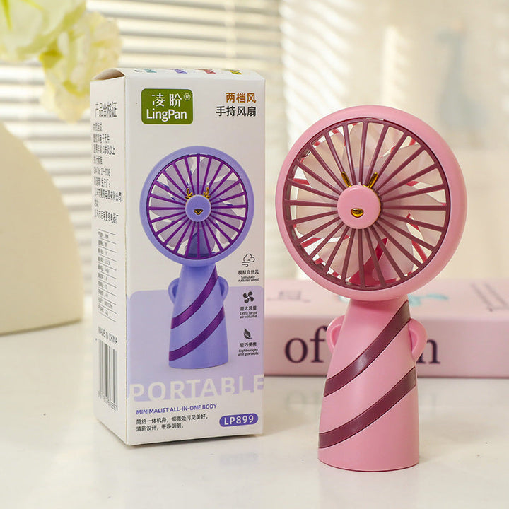 Women's Portable Mini Handheld Fan with USB Charging Function and Ergonomic Design Kalsten