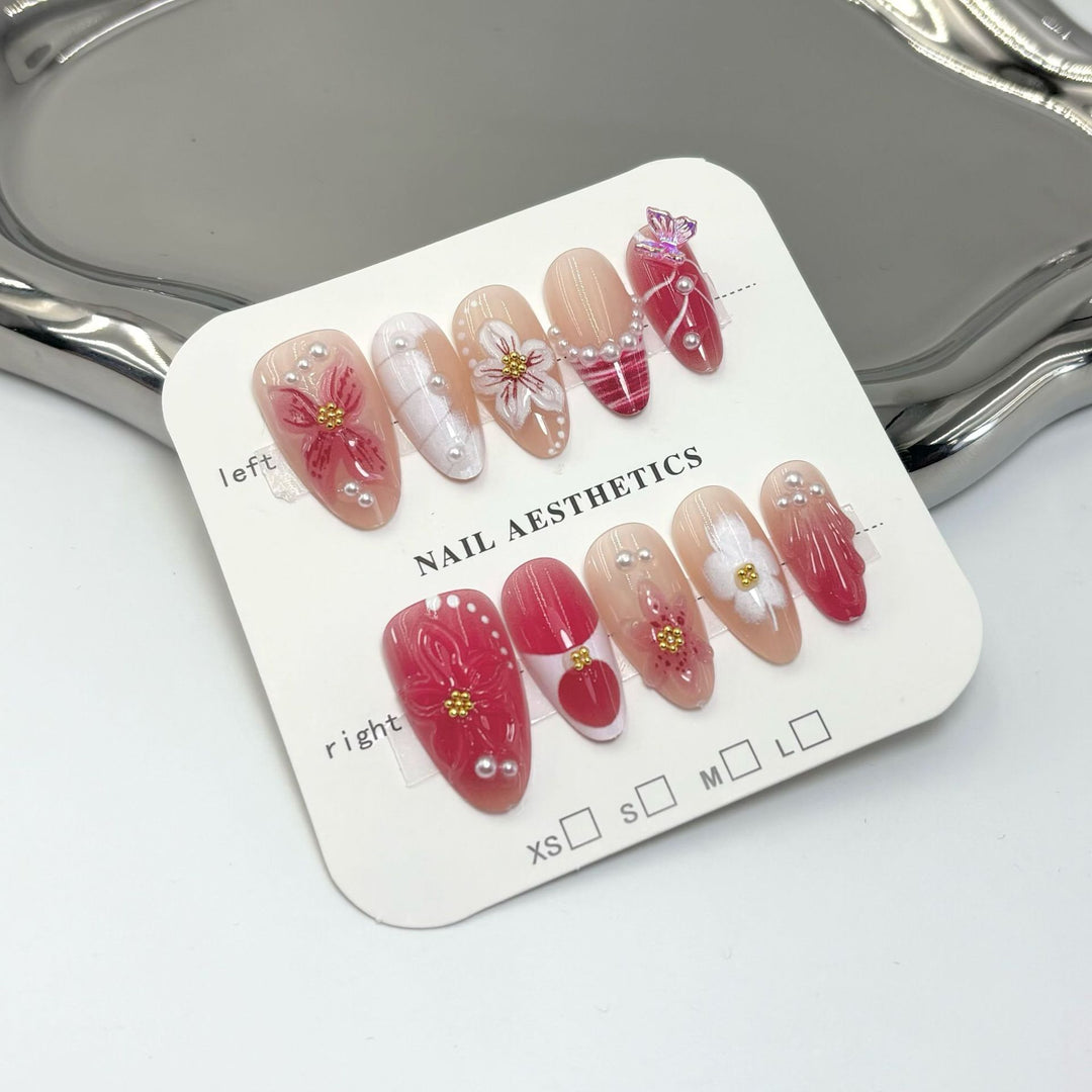 Professional Press-On Nail Set with Trendy Designs Kalsten