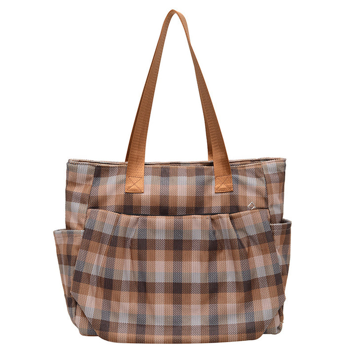 WoSpacious Plaid Utility Tote Bag Kalsten