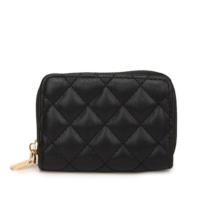 Quilted Zippered Compact Wallet