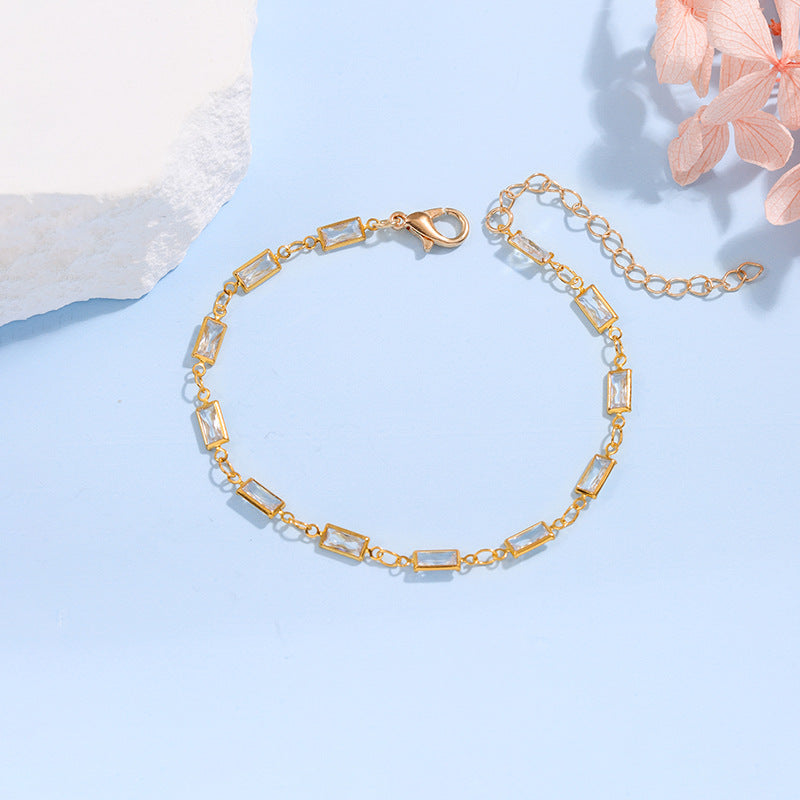 Elegant Glass Chain Bracelet Kalsten