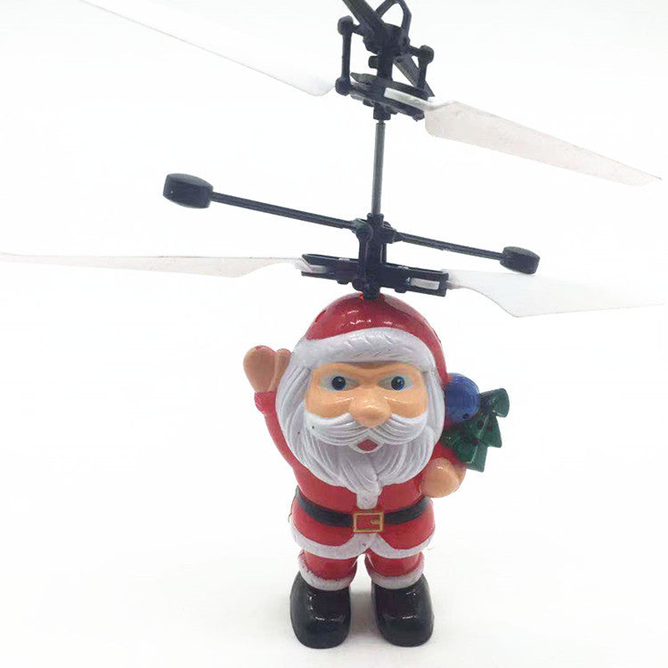 Flying Santa Claus decorative figure with rotor
