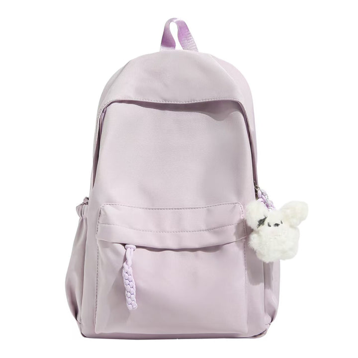Backpack with Practical Compartment System and Playful Plush Pendant Kalsten