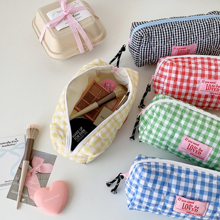Quilted Gingham Pencil Case Kalsten