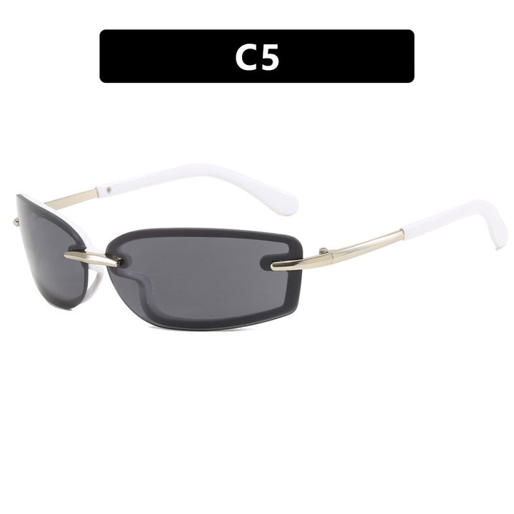 Women's fashionable sunglasses in futuristic design and transparent frame Kalsten