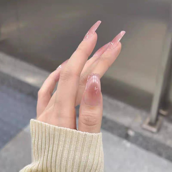 Glossy Ombre Square Press-On Nails Kalsten
