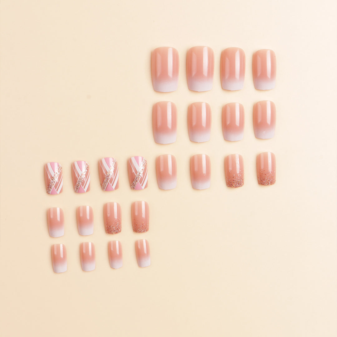 Elegant Glossy Press-On Nail Design Set Kalsten