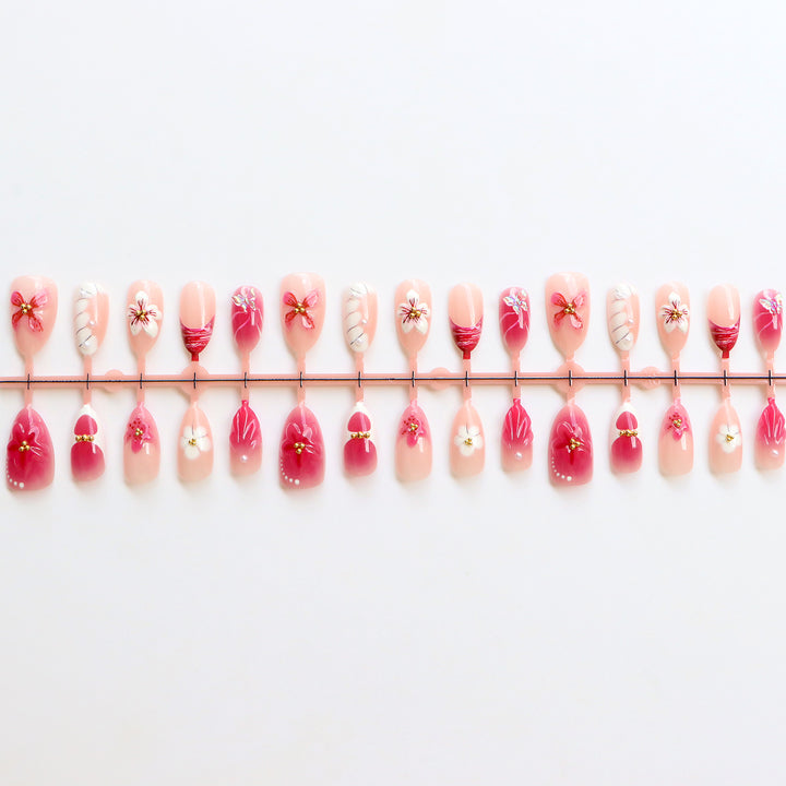 Premium Floral Press-On Nail Art Collection Kalsten