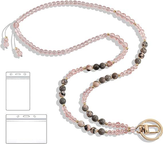 Beaded Lanyard with Retractable ID Holder Kalsten