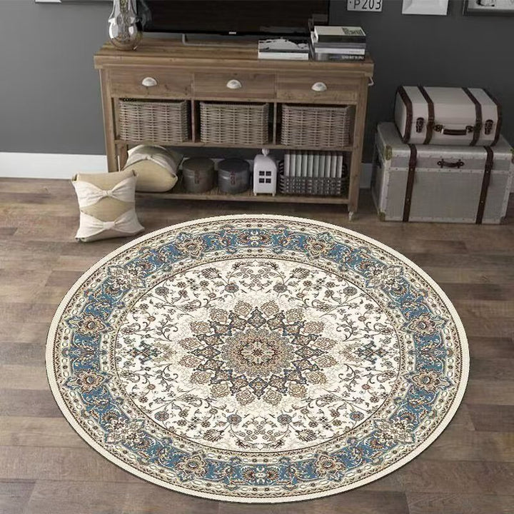 Vintage-Inspired Round Area Rug