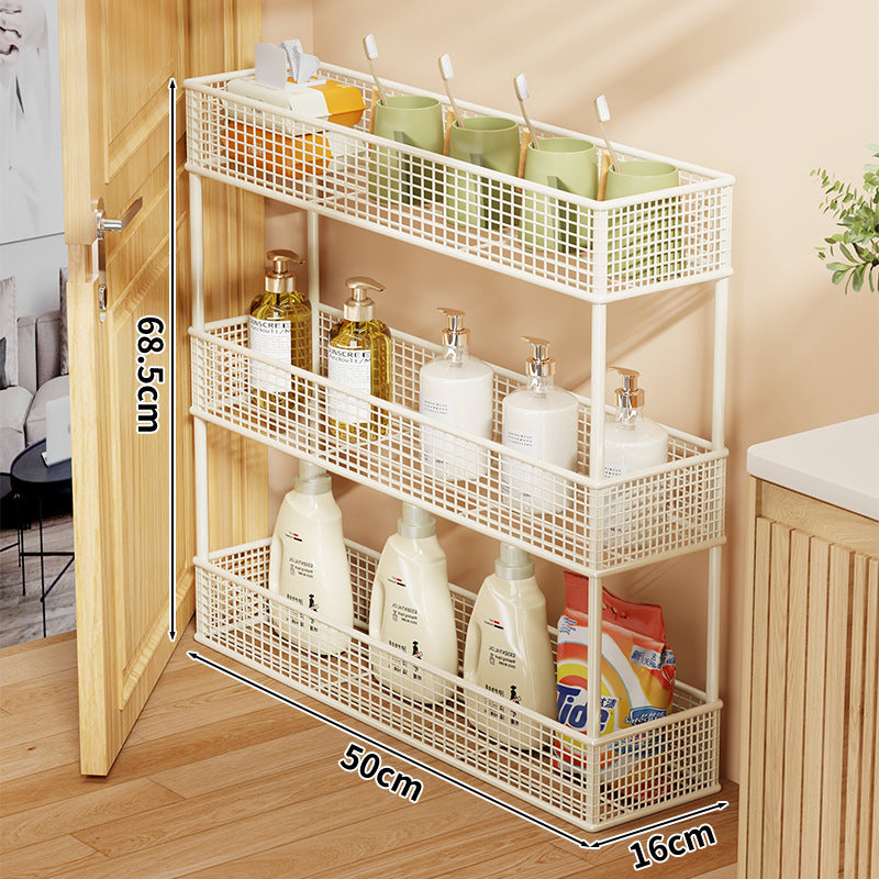 Slim Overdoor Three-Tier Wire Mesh Storage Organizer