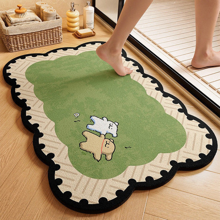 Cartoon-Themed Plush Bath Mat  1789273147
