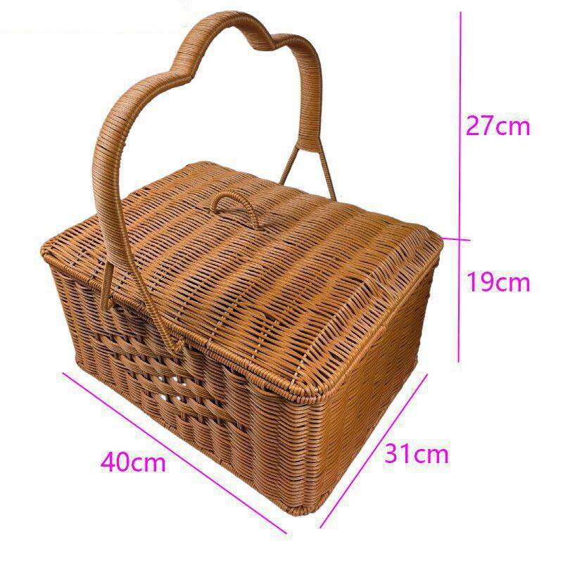 Multi-Layer Woven Picnic Storage Basket Kalsten