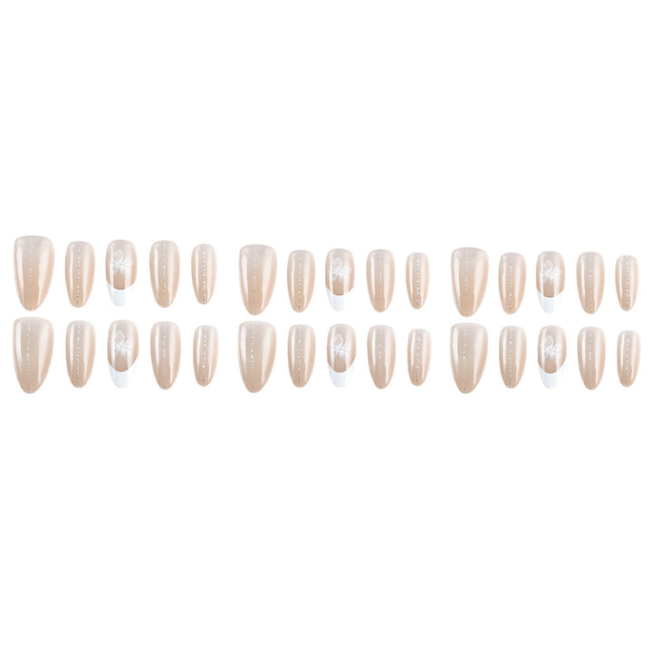 Elegant French Tip Gel Nail Extensions Kalsten