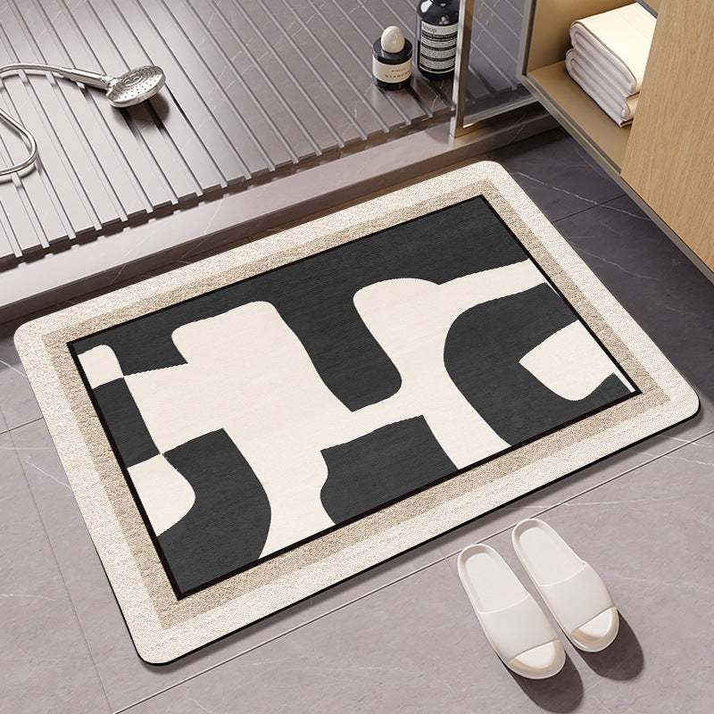 Textured Geometric Bath Mat Kalsten