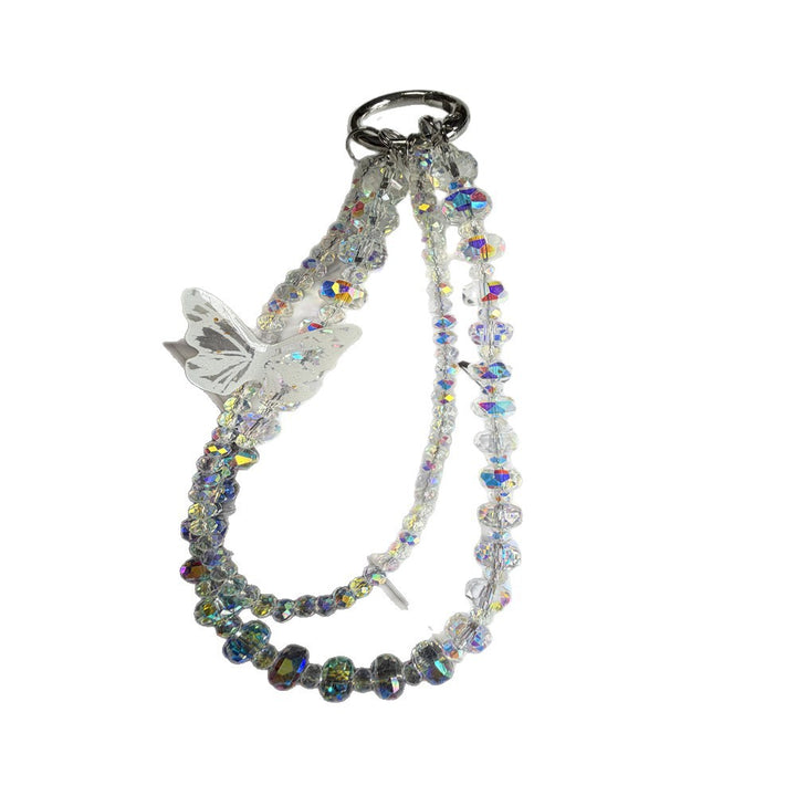 Crystal-Accented Butterfly Charm Keychain Kalsten