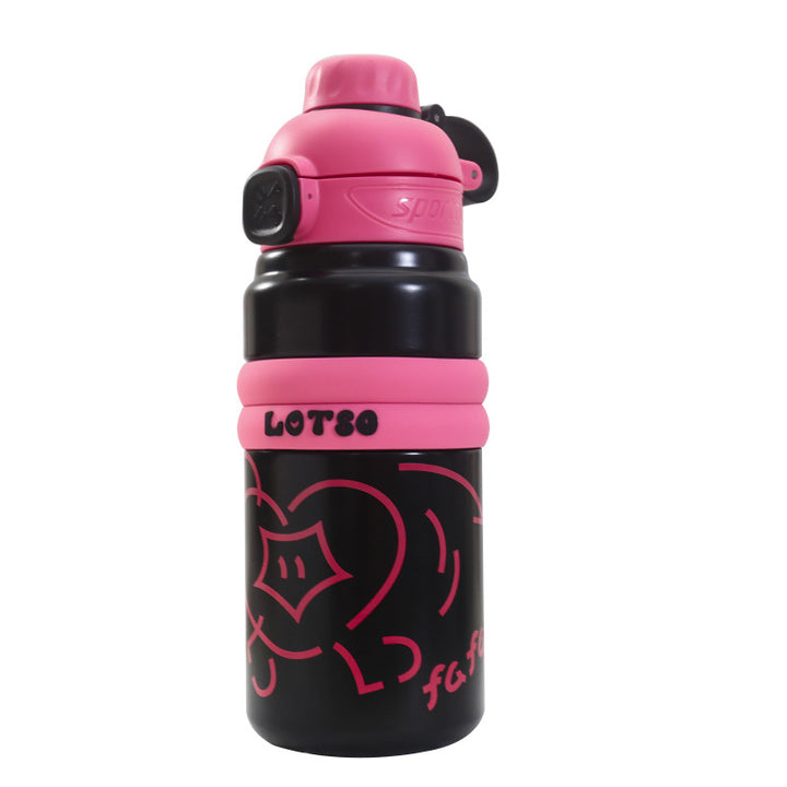 Women's Practical Insulated Drinking Bottle with High-Quality Silicone Ring Kalsten