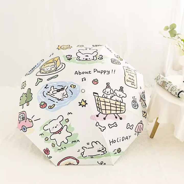 Women Automatic Mini Umbrella with Vibrant Animal Design Kalsten