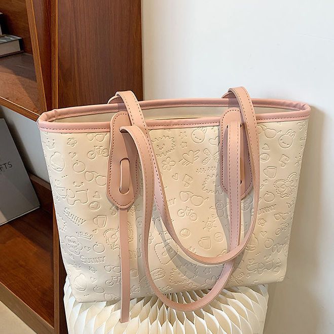 Embossed Pattern Shoulder Tote Kalsten