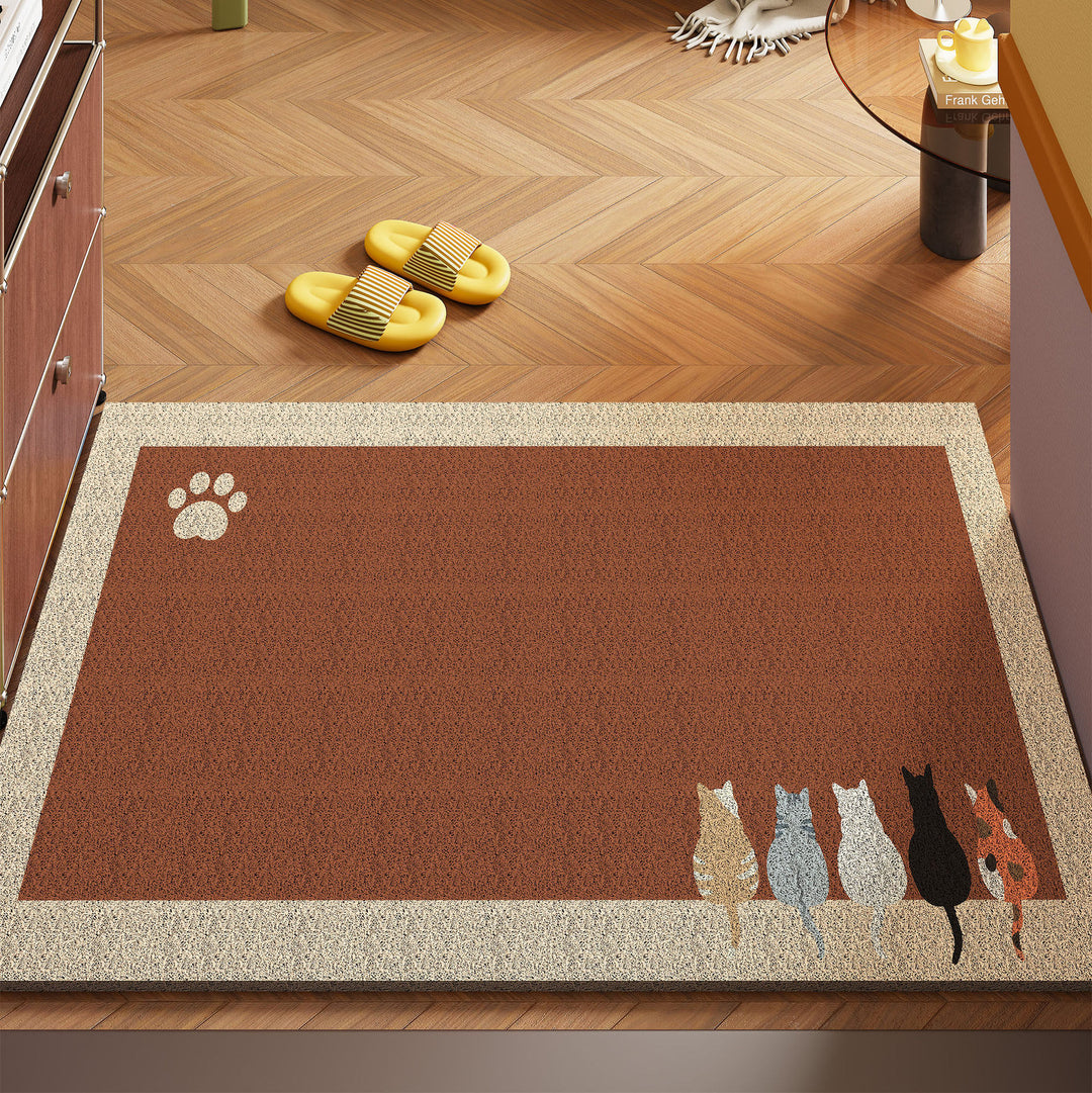 Artistic Cat-Themed Area Mat
