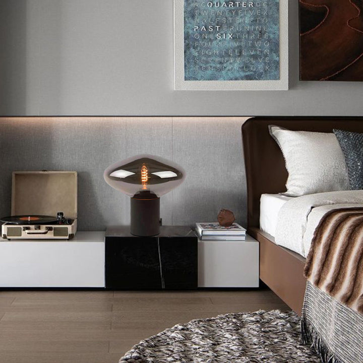 Artistic Table Lamp with Unique Glass Shade