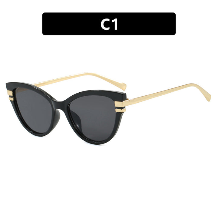 Ladies Cat-Eye Sunglasses with Elegant Metal Accents Kalsten