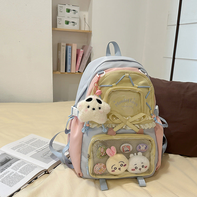 Fashionable leisure backpack with creative details and versatile compartments Kalsten