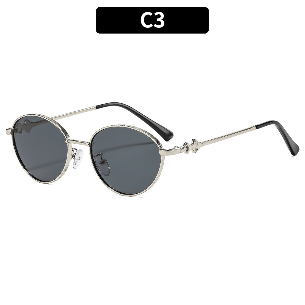 Artistic Oval Frame Sunglasses