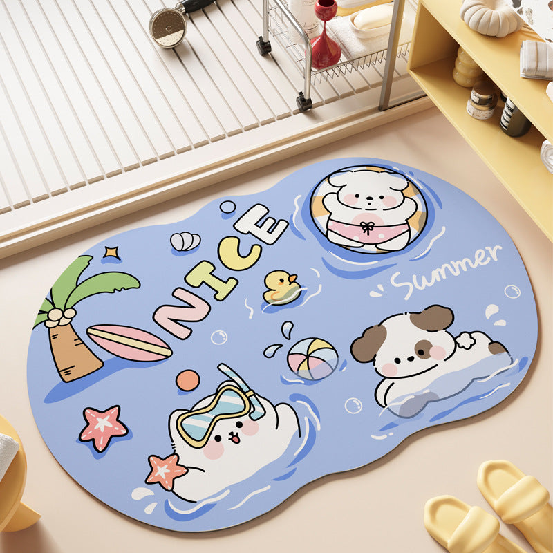 Playful Cartoon Animal Area Mat Kalsten
