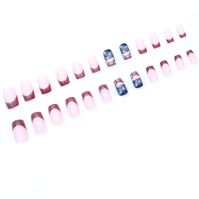 Patriotic Themed Glitter Nail Art Kalsten