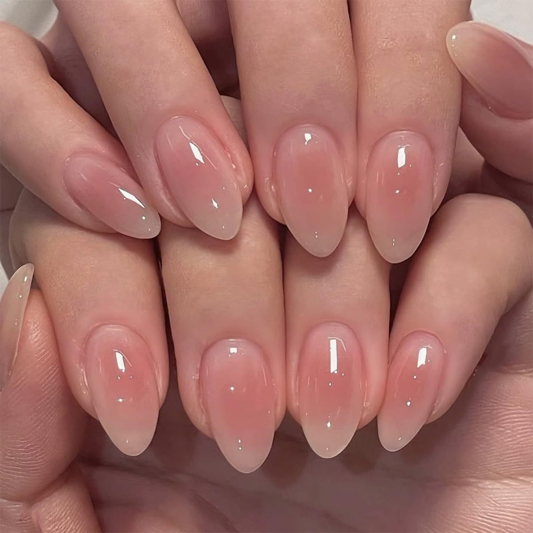 Elegant Press-On Almond Shaped Nail Set