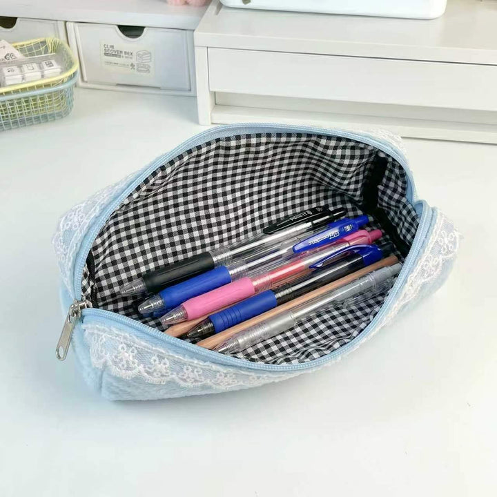Plush Cat Face Pencil Case