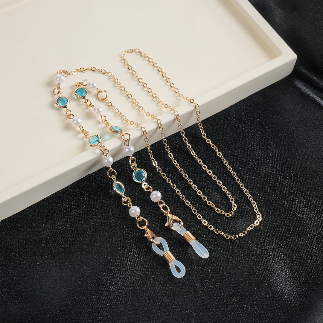 Elegant Gemstone Eyewear Chain Kalsten