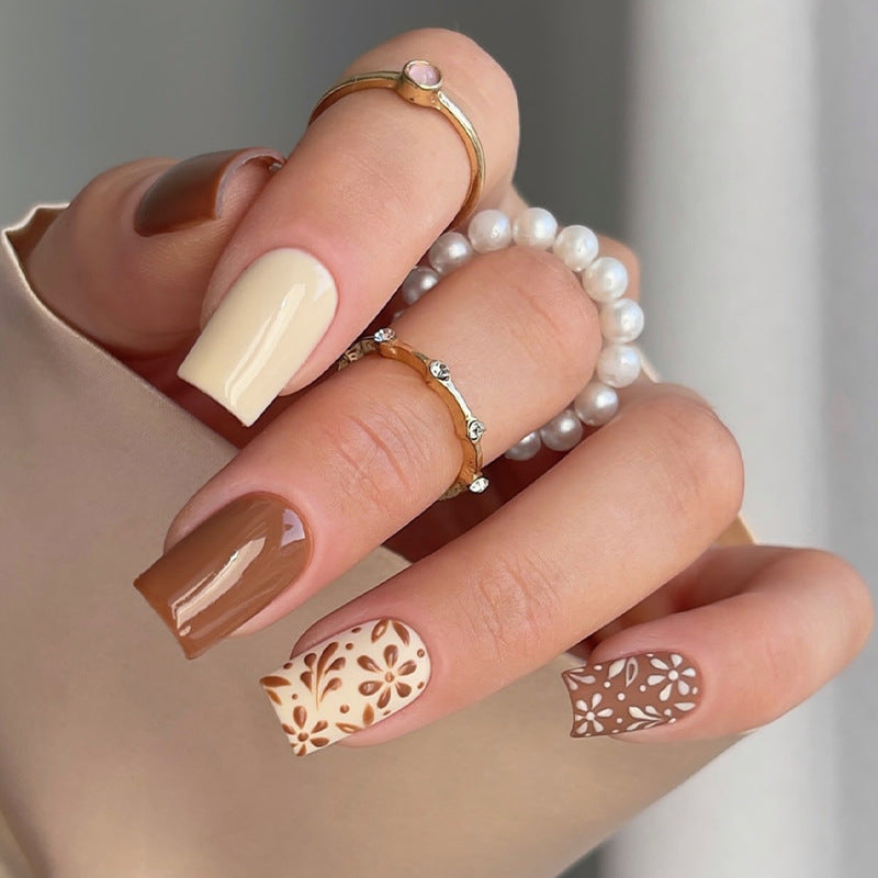 Premium Press-On Nail Set with Artistic Designs Kalsten