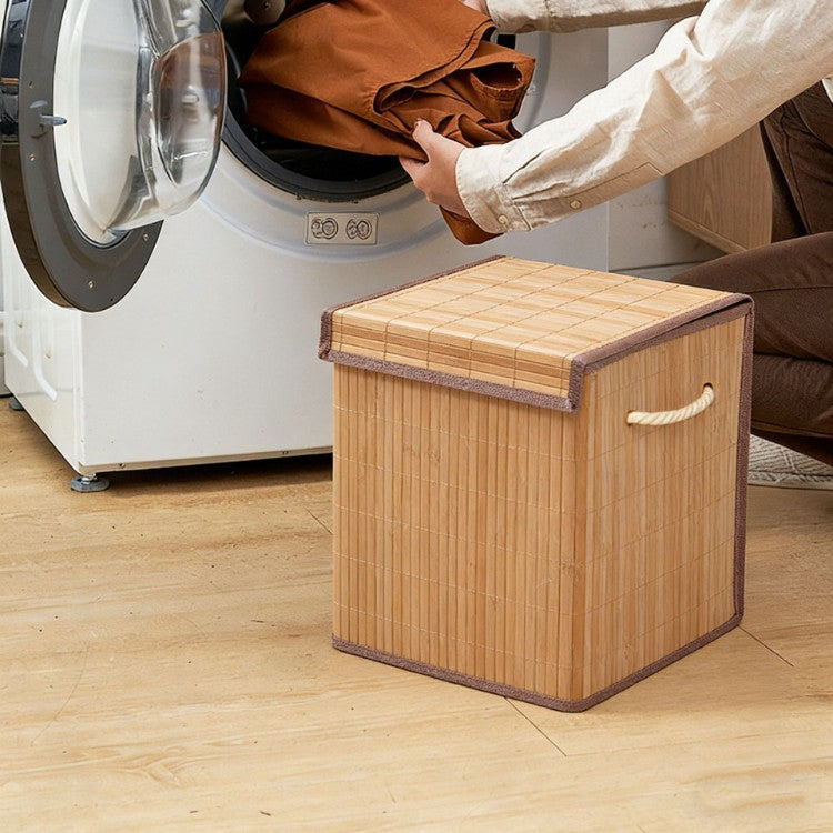 Laundry basket made of natural bamboo Kalsten