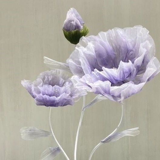 Decorative Transparent Floral Sculpture