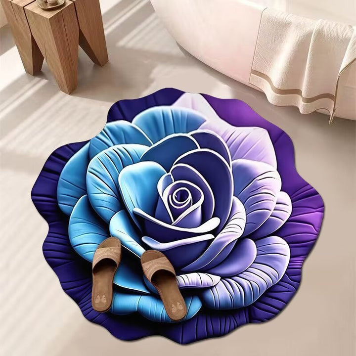 Artistic Floral Bath Mat