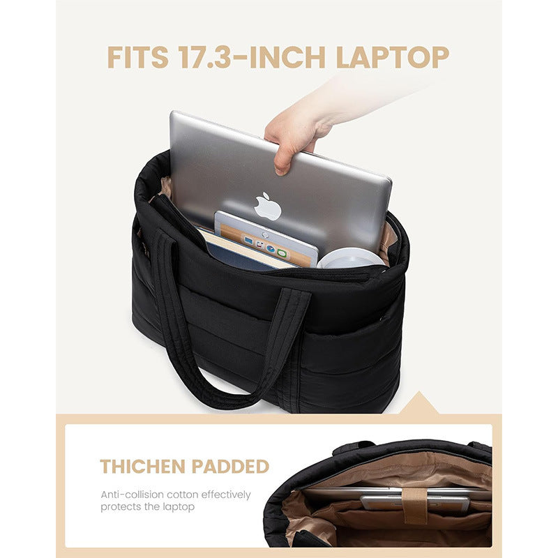 Padded tote bag with practical exterior pockets Kalsten