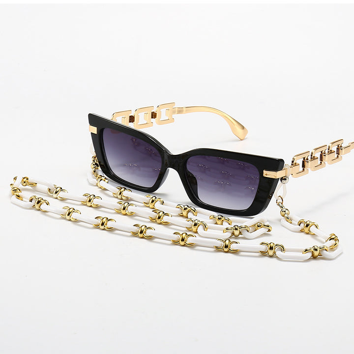 Fashion Cat-Eye Sunglasses with Elegant Chain Kalsten