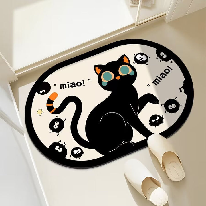 Fun Cat-Themed Bathroom Mat Kalsten