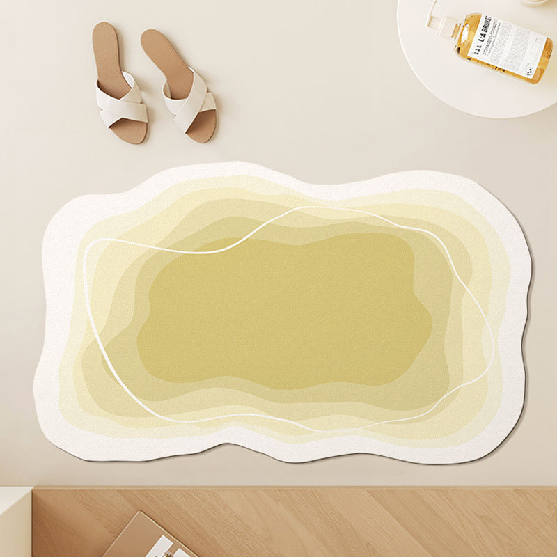 Modern Abstract Contoured Bath Mat