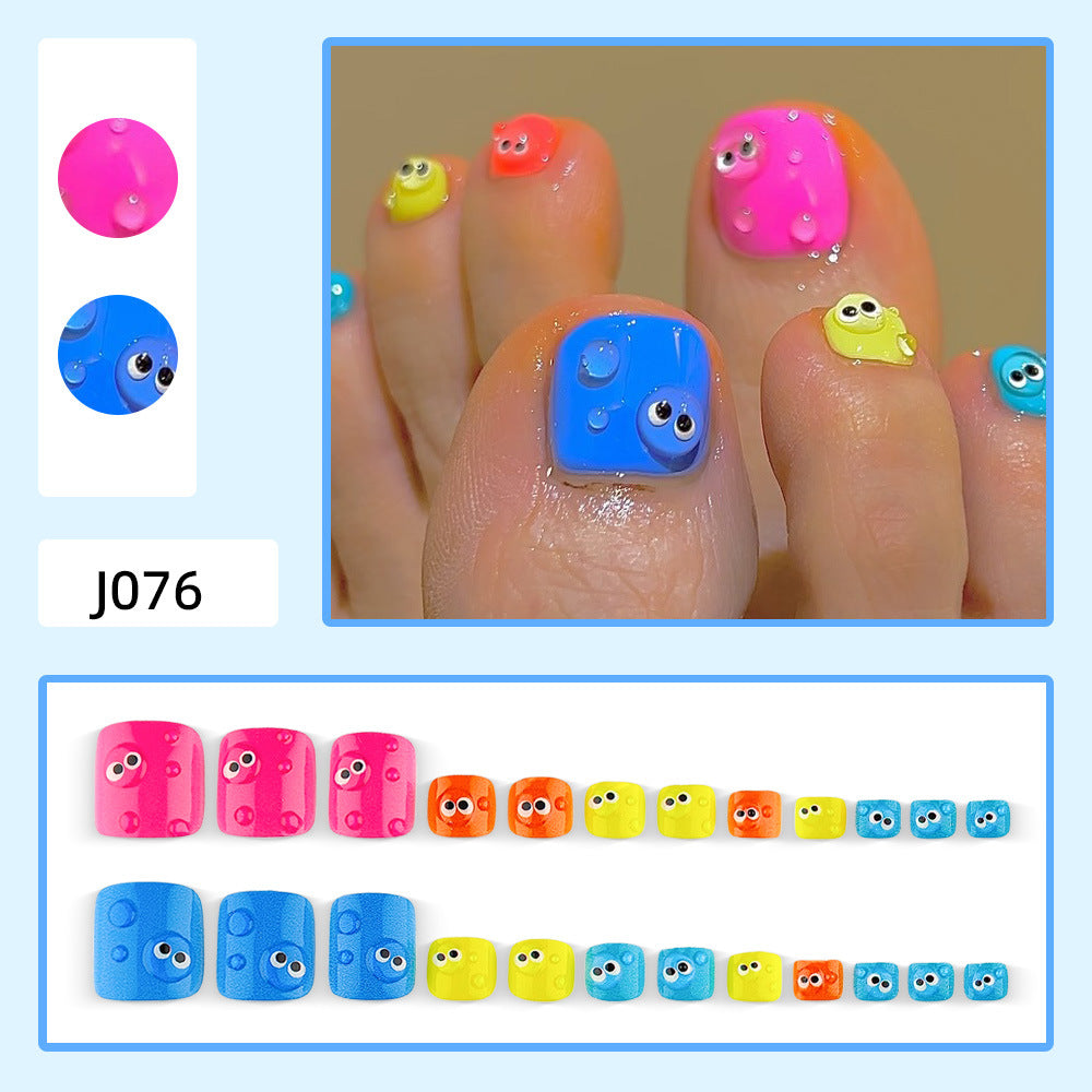 Nail art with colorful cartoon designs Kalsten