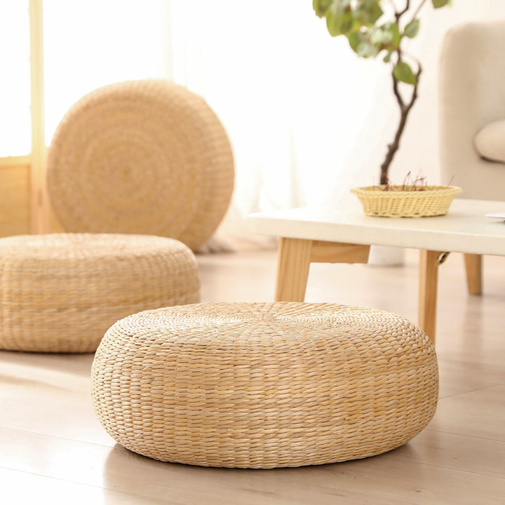 Handwoven Pouf in Boho Style Kalsten